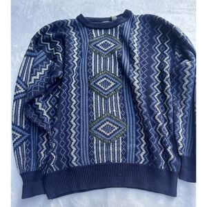 VTG Style Stefano Man Acrylic Crewneck Sweater Size XL